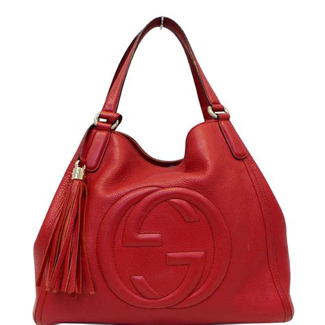 gucci soho tote bag red